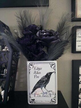 Ceramic Book Shaped Vase Little Women The Raven Gothic Bookshelf Decor